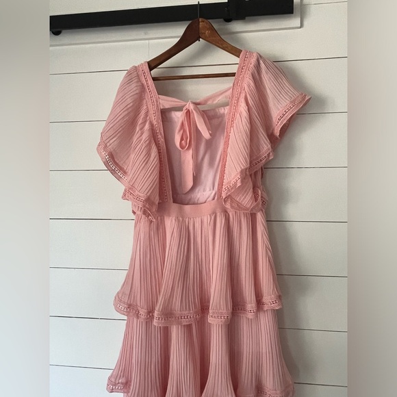 Women’s Blush Pink Ruffled Tiered Dress, Shower, Wedding, Large - Picture 5 of 5